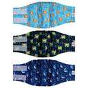 CuteBone Dog Diapers Male Washable Belly Band for Male Dogs Wraps 3pcs a Pack DM38M