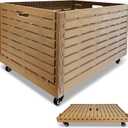 Collapsible Rolling Crate on Wheels, 440lbs Capacity Foldable Storage Bins Heavy Duty Plastic Furniture Moving Dolly Cart for Travel Shopping Luggage Office Use with Removable 360 Rotation Wheels