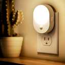 L LOHAS LED Motion Sensor Night Light,[2-PACK] Night Lights Plug into Wall,Motion Sensor and Dusk to Dawn Sensor,3000K Soft White,30/60/100lm Brightness Dimmable,Nightlight for Bathroom Hallway