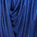 Glittering Lurex Fabric - Shimmer and Shine with Metallic Sparkle - Fashion Fabric by The Yard - for Crafting and Embroidery - Polyester Stretch Fabric - 1 Yard (Navy Blue)