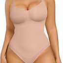 FeelinGirl Shapewear Bodysuit Sculpting Tummy Control Body Shaper for Women Seamless Plus Size Butt Lifting Shaper (X-Small-Small, Skin)