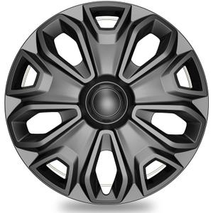 TangMiGe 4-Pack Hubcaps Wheel Covers Compatible with Ford Transit 150/250 / 350, 2015 2016 2017 2018 2019 2020 2021 2022 2023 2024, 16 inch, 5 Y Spok, Standard Leg, Black Color