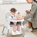 3 in 1 Baby High Chair, Bellababy Adjustable Convertible Chairs for Babies and Toddlers, Compact/Light Weight/Portable/Easy to Clean