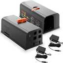 Electric Mouse Trap, 2 Pack Indoor Reusable Electric Mouse Trap Zapper with Anti-Escape Design & Dual Power, Electronic Rat Trap with No-Touch Cleaning for Kitchen, Garage