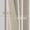 MIULEE 100% Blackout Linen Curtains for Bedroom Thermal Insulated Birch Grommet Room Darkening Curtains & Drapes for Living Room Nursery 52 x 84 Inch (2 Panels)