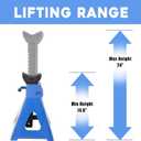6 Ton (12,000 LBs) Automotive Jack Stands,Heavy Duty Steel Car Lifting Stand for Garages,Repair Shops,Adjustable Height 14.6"- 24",1 Pair