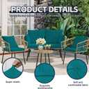 12Pcs Patio Cushion Covers,Outdoor Cushions Covers,Stretch Cushion Covers Replacement, Washable and Reusable Furniture Protectors(Peacock Blue)