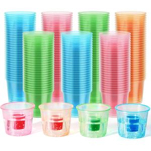 JOLLY CHEF 500 Disposable Bomber Cups, Color Plastic Bomber Shot Glasses,Highly Durable and Reusable Shot Cups Perfect for Wedding, Thanksgiving, Halloween, Christmas Party (500 Count (Pack of 1))