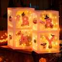 Halloween Decorations Balloons Boxes,4 Pcs Little Boo Baby Balloon Boxes with 4 Light Pink Girl Cardboard Boxes Halloween Baby Shower Party Decorations