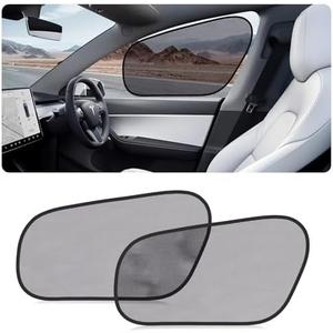 ZATOOTO Car Window Shades for Tesla Model Y Front Window, Transparent Cling Car Window Sun Blocker with Clearest Visibility, UV and Sun Glare Protection