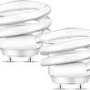 2 Pack 26 Watt Spiral GU24 CFL Light Bulbs, 2700k Soft White 2 Prong Twist and Lock Base Light Bulb, 1000 Lumen Compact Fluorescent Bulbs (T3)