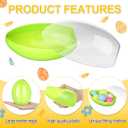 Leitee Jumbo Easter Eggs 12 Pcs Giant Fillable Plastic Colorful Clear Egg Shaped Containers for Filling Treats Easter Basket Stuffers for Prize Supplies (6'')
