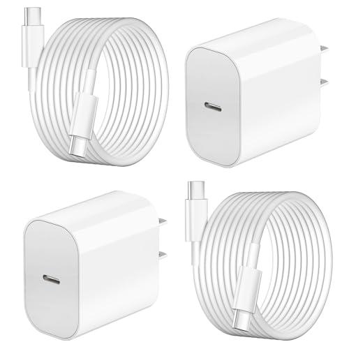 Fast Charging for iPhone 16 15 Charger,2Pack 20W Apple USB C Charger Block with 6FT USB C to C Charging Cable for iPhone 16 Pro max/16 Pro/15 Pro/15Plus/iPad Pro 12.9 11/iPad Air 5 4/iPad mini 6