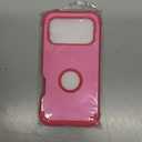 IDweel for iPhone 17 Pro Max Case with Screen Protector for Women, 3 in 1 Shockproof Slim Fit Hybrid Heavy Duty Hard PC Cover Soft Silicone Bumper Full Body Anti-Fingerprint Case, Glitter Rose Red