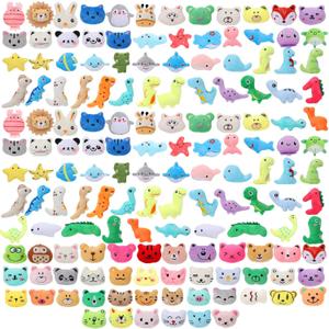 150 PCS Mini Animal Plush Set Cute Small Animal Stuffed Key chain for Party Favors Key chain Ornament for Goody Bag Easter Egg Stuffers Carnival Birthday Party Classroom Prizes