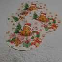 Artoid Mode Gingerbread Gifts Round Winter Placemats Set of 4, 14 Inch Christmas Place Mats for Gift Party Table Dining Decoration