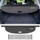 Cargo Cover for Nissan Rogue S SV SL Platinum 2021 2022 2023 2024 2025 2026, Retractable Rear Trunk Cover Luggage Shield Security, Rogue Accessories (Leather + Net)