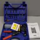 Orion Motor Tech Brake Bleeder Kit with Hand Vacuum Pump and Adapters, Brake Bleeding Kit for Brake Fluid Power Steering Fluid More, Vacuum Brake Bleeder Pump with Pressure Gauge (Blue)