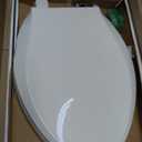 KOHLER 4636-RL-0 Cachet ReadyLatch Elongated Slow Close Toilet Seat, Soft Close Toilet Seat Quiet Lid, Contoured Grip-Tight Bumpers Installation Hardware, Apartment Essentials, White