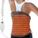 Snailax Heating Pad for Back Pain ReliefElectric Heat Pad for Period Cramps, Neck, Shoulders, Heated Pad with Adjustable Strap, 6 Heat Levels, Auto Shut Off, 16x24,Washable,Gifts