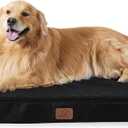 Bedsure XL Dog Bed Large Sized Dog -Orthopedic Waterproof Extra Large Pet Beds with Removable Washable Cover, Egg Crate Foam Mat, Suitable for Pet Up to 100 lbs (Black)
