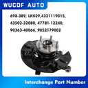 698-389 Front Left Steering Knuckle Hub Bearing Assembly For Toyota Corolla 2003-2008 L4 1.8L Replaces#LK029,4321119015 47781-12240 90363-40066