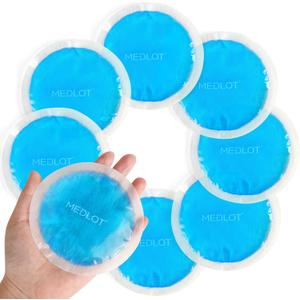 LotFancy Ice Pack for Injuries Reusable, 8 Small Gel Heating Cooling Pads with Cloth Backing, Hot Cold Therapy for Eyes After Surgery, Face, Breastfeeding, Wisdom Teeth, Jaw, Headache, Sinus Relief