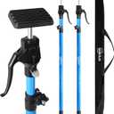 2PK Tallest Adjustable Support Pole 49-114 inch, Heavy Duty Aluminum Handle Cabinet Jacks for Installing Upper Cabinets, 3rd Hand Quick Support Rod &Cargo Bars, Zip Wall Dust Barrier System