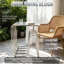 Chrome Side Table, Silver Stainless Steel End Table for Living Room Bedroom