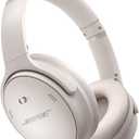 Bose QuietComfort 45 Wireless Bluetooth Noise Cancelling Headphones, Over-Ear Headphones with Microphone, Personalized Noise Cancellation and Sound, White Smoke