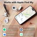 2026 New [Apple MFi Certified] (iOS Only) Tracker Tags-4 Pack, Bluetooth Tracker for Apple Find My, Replaceable Battery, Key Finder and Item Locator Smart Tag for Keys, Bags, Luggage, etc (White)