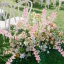 8PCS Delphinium Artificial Flowers 33.5'' Larkspur Silk Flowers Tall Pink Long Stem Artificial Flowers for Wedding Table Centerpieces Home Garden Decor(Light Pink)
