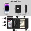 Wallet for Men Minimalist Pop Up Credit Card Case Holder 1-7 Cards, Smart Slim Wallet with Money Clip ID Window RFID Blocking Bifold Compact(Airtag Not Included) Wallets Gifts for Men (Carbon)