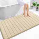 OLANLY Memory Foam Large Bath Mat 59x34, Super Soft Absorbent Bathroom Rugs