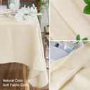 AUSSPVOCT Textured Tablecloth Rectangle 52x70 Water Resistant Spill-Proof Wipeable Cream Table Cloth Wrinkle Free Fabric Dining Table Cover for Spring Easter Party Farmhouse Kitchen Decor