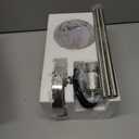 Glass Pendant Lights Kitchen Island, 1-Light Modern Brushed Nickel Mini Pendant Light Fixtures with Cone Glass and Rods, Mini Hanging Light for Kitchen Sink Dining Room Bathroom