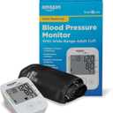 Amazon Basic Care Blood Pressure Monitor, Wide Range Arm Cuff, Intelligent Inflation Technology, Home Monitoring, Hypertension Indicator, Irregular Heartbeat Detection, Large (Previously Healthwise)