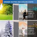 Magnetic Thermal Insulated Door Curtain,Fits Door Size 38'' x 82'', Durable Oxford Cloth Thicken Cotton Fiber Fill, Temporary Door Insulation Cover,Soundproof Weatherproof Doors Blanket (Gray)