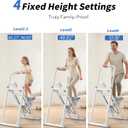ZCMHAXJ Foldable Stair Stepper for Home, Adjustable Stair Climber with 4 Heights & 3 Angles, Compact Folding Vertical Stair Master for Exercise at Home for Full-Body Workout