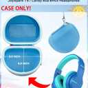 RAIACE Hard Travel Storage Case Compatible with iClever BTH12 / BTH26 / IMYB/JoySpark-T5 / Candy Bila BH03 Headphones, Protective Carrying Bag. (case only) - Light Blue