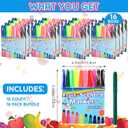 16 Pack Fruit Scented Washable Markers Bulk, 160 Count 5.2 Inch Coloring Markers, 10 Colors Art Supplies Birthday Gifts Must Haves and Reward
