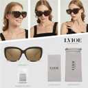 LVIOE Polarized Fit Over Glasses Sunglasses Women, Oversized Square Sun Glasses UV400 Protection Shades LS4205 (A2 Brown Tor/Brown)