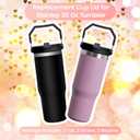 2 x 2pack Designed for Stanley IceFlow 30 oz Lid, Spill Proof Leak Proof Tumbler Lid Cup Lid Replacement for Stanley 30 oz Tumbler, New Black Black