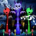Elegear 10FT Halloween Inflatable Blow Up with Motion-Activated Screaming, 8-Mode Color Changing Light, Giant Grim Reaper Ghost Inflatables Outdoor Decorations for Yard Lawn Garden Porch Party