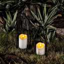 Homemory Modern Farmhouse Lantern Decor with Waterproof Flameless Candle & Remote Timer, 2PCS Black Metal Candle Lantern Decorative for Outdoor Indoor Home Living Room Patio Porch Table