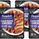Campbell's Cooking Sauces, Classic Roasted Chicken Sauce, 12 Oz Pouch (Pack of 4), Best By 06, 2025