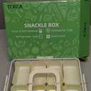 TCHZA Snackle Box Container, Dishwasher Safety - Divided Serving Tray with Lid and Handle, Charcuterie Board for Portable Snack Platters - Clear Organizer for Fruits Snacks,Perfect for Road Travel