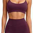 SUUKSESS Workout Sets for Women Y Back Sports Top Padded Racerback Yoga Crop Tank High Waisted Bike Short with Pockets, L
