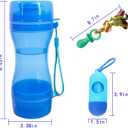2 x Pets Water Bottle with Food Container,Travel Puppy Water Bowl,Portable Pet,Dispenser,Dog Stuff Accessories Items,Cat Walking and Hiking Dog Gift,with 1DogPoop Bags;1 Pet Toys 3PCS