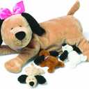 Manhattan Toy Nursing Nana Nurturing Dog Stuffed Animal with Plush Puppies